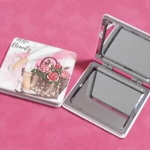 Double Pocket Makeup Mirror Compact